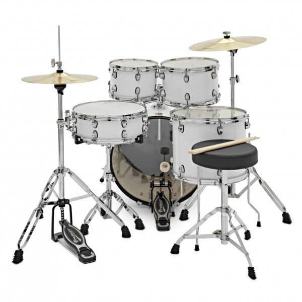 Premier Revolution 20" 5pc Drum Kit, White - Image 2