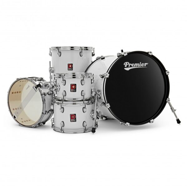 Premier Revolution 20" 5pc Drum Kit, White - Image 3